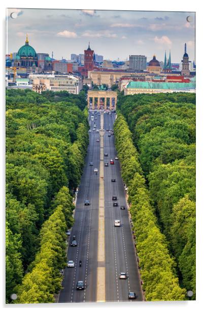Berlin Skyline With Tiergarten Park Acrylic by Artur Bogacki