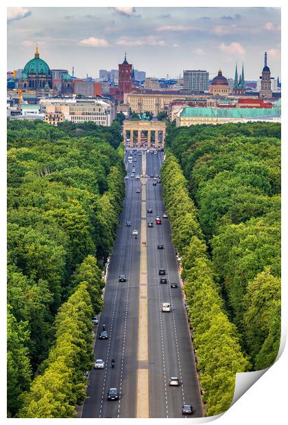 Berlin Skyline With Tiergarten Park Print by Artur Bogacki