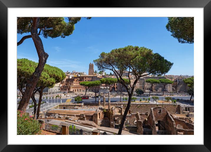 Roman Forums In City Of Rome Framed Mounted Print by Artur Bogacki