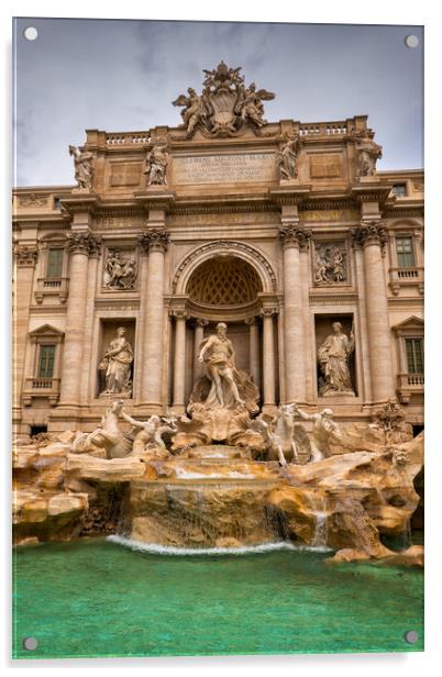 The Trevi Fountain In Rome, Italy Acrylic by Artur Bogacki