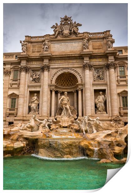 The Trevi Fountain In Rome, Italy Print by Artur Bogacki