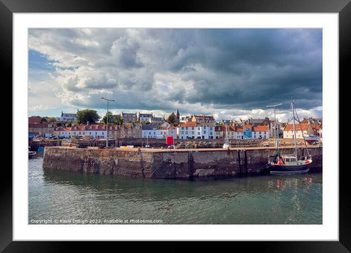 Captivating St Monans Harbour Framed Mounted Print by Kasia Design