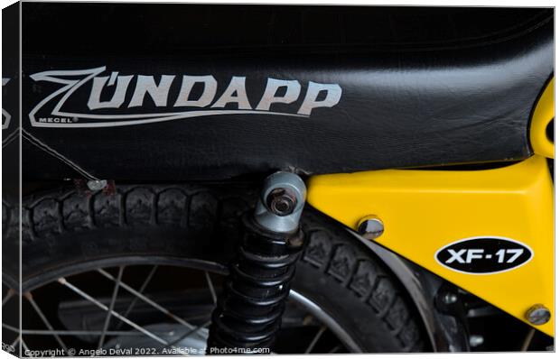 Classic Zundapp bike XF-17 seat detail Canvas Print by Angelo DeVal