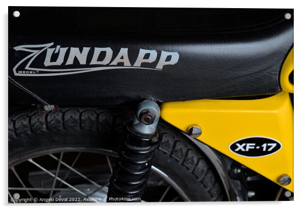 Classic Zundapp bike XF-17 seat detail Acrylic by Angelo DeVal