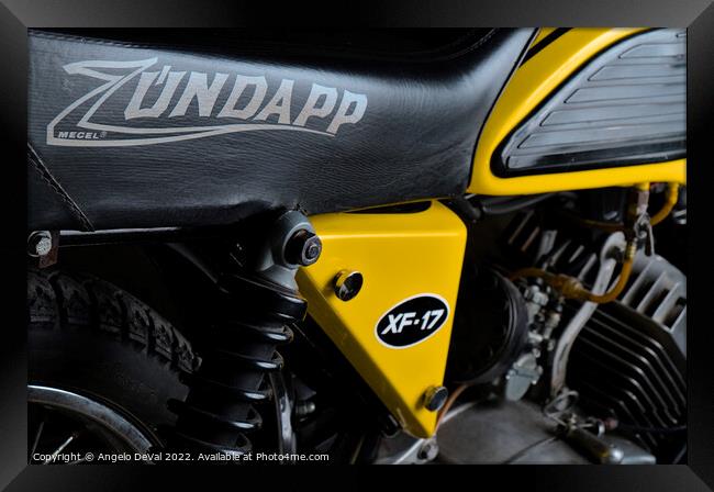 Classic Zundapp bike XF-17 side view Framed Print by Angelo DeVal