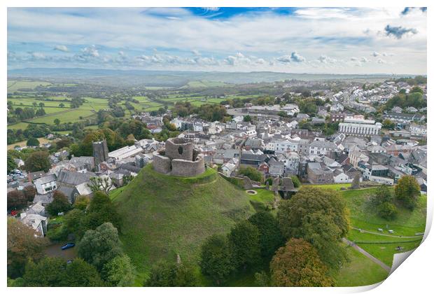 Launceston Castle From The Air Print by Apollo Aerial Photography