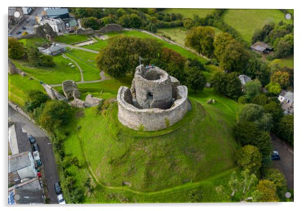 Launceston Castle From The Air Acrylic by Apollo Aerial Photography