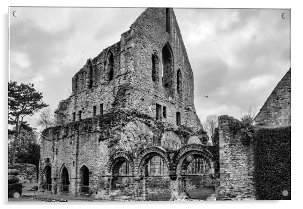 Much Wenlock abbey Acrylic by Stuart Chard