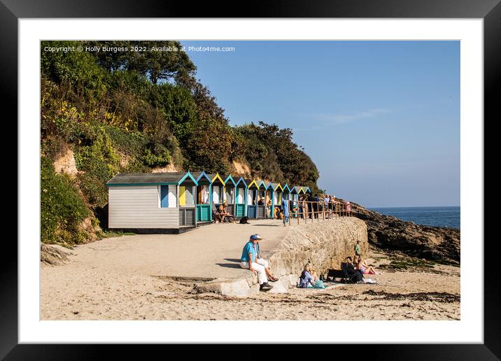 'Charming Chalets of Falmouth Beach' Framed Mounted Print by Holly Burgess