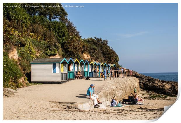'Charming Chalets of Falmouth Beach' Print by Holly Burgess