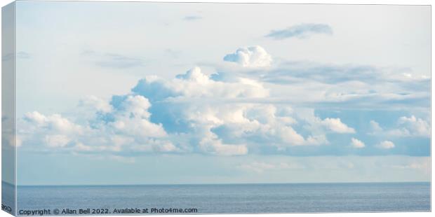 Clouds over sea Canvas Print by Allan Bell