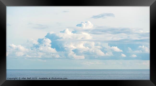 Clouds over sea Framed Print by Allan Bell