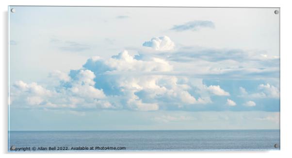 Clouds over sea Acrylic by Allan Bell