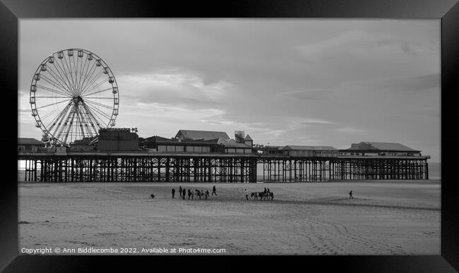Blackpool central pier Framed Print by Ann Biddlecombe