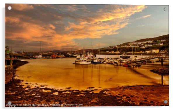 Iona Harbour's Enchanting Sunset Acrylic by Gilbert Hurree