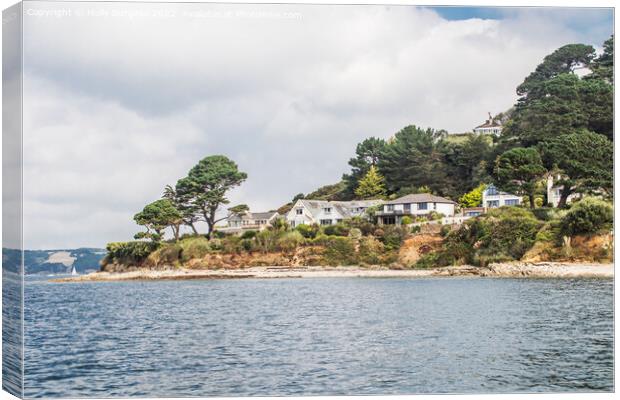 Falmouth's Picturesque Coastal Serenity Canvas Print by Holly Burgess