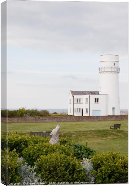 Old Hunstanton Lighthouse in Norfolk Canvas Print by Elaine Hayward