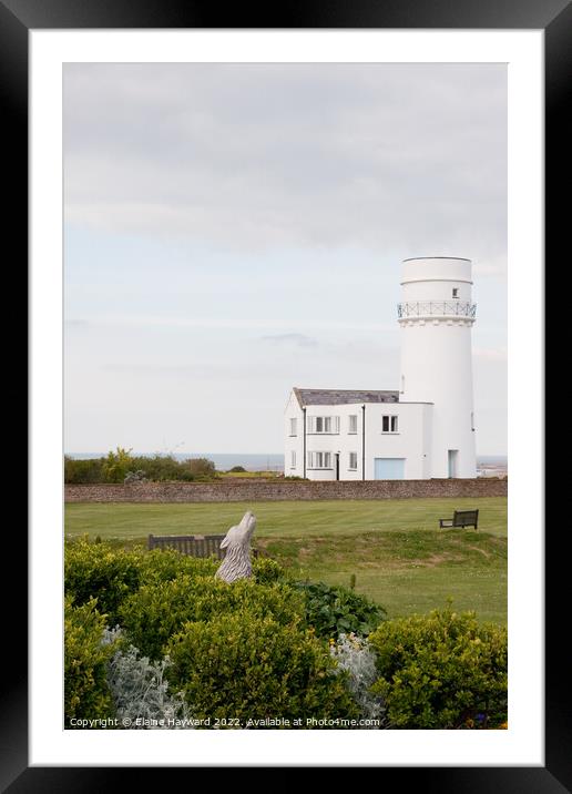 Old Hunstanton Lighthouse in Norfolk Framed Mounted Print by Elaine Hayward