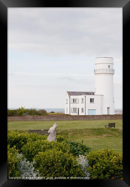 Old Hunstanton Lighthouse in Norfolk Framed Print by Elaine Hayward