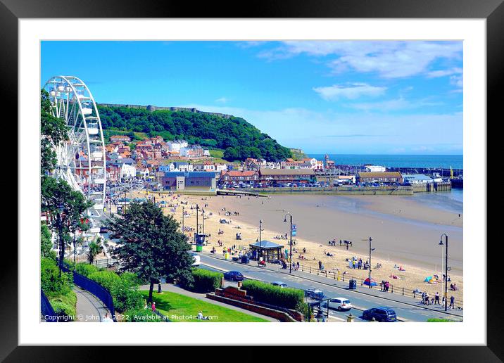 Scarborough South beach, North Yorkshire, UK. Framed Mounted Print by john hill