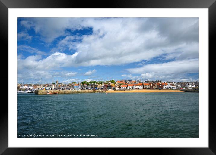 Harbour Beach, Anstruther Framed Mounted Print by Kasia Design