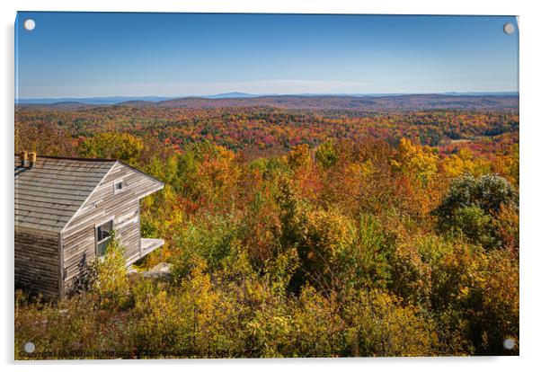 Beautiful view from Hogback Mountain, Vermont, United States. Acrylic by Richard Morgan