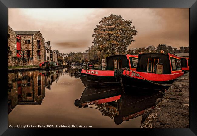 Rosie and Jim in Reflection Framed Print by Richard Perks