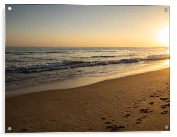 Beautiful Falesia Beach sunset Acrylic by Tony Twyman
