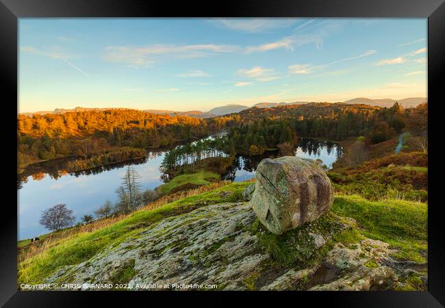 Tarn Hows Sunset Framed Print by CHRIS BARNARD