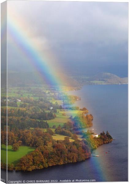 Ullswater Rainbow Canvas Print by CHRIS BARNARD