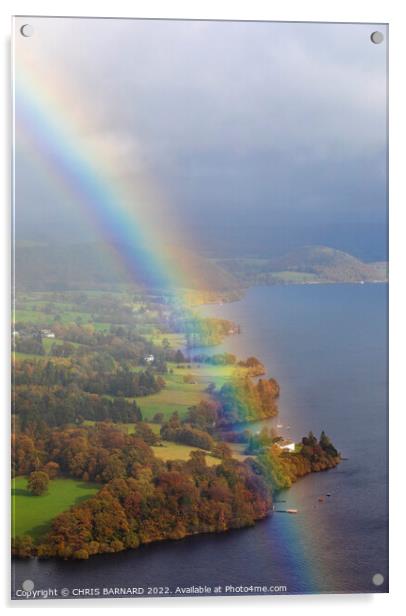 Ullswater Rainbow Acrylic by CHRIS BARNARD