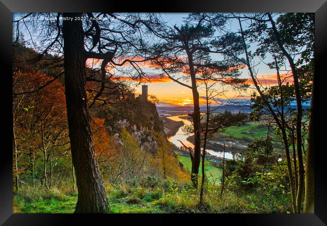 A view of the River Tay at sunrise from Kinnoull H Framed Print by Navin Mistry
