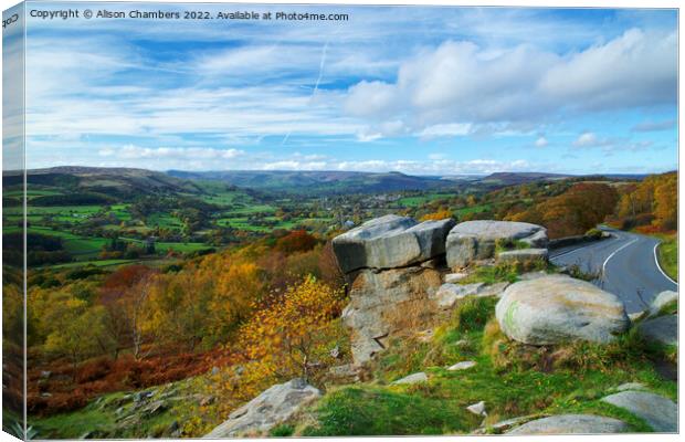 Surprise View In Autumn Canvas Print by Alison Chambers