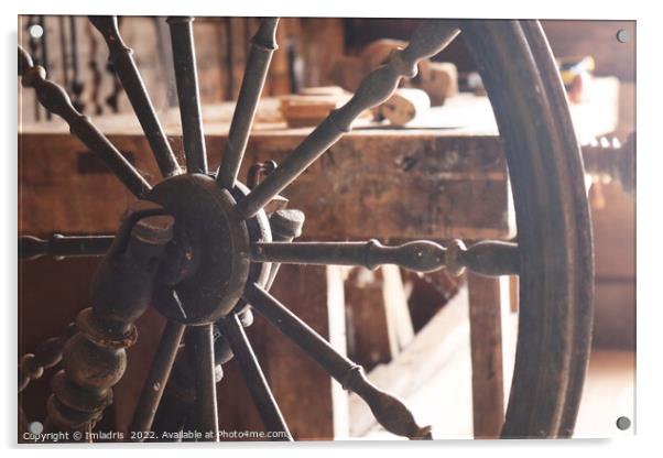 The Old Spinning Wheel Acrylic by Imladris 