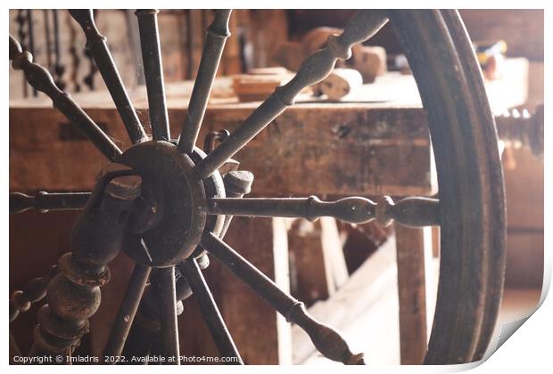 The Old Spinning Wheel Print by Imladris 