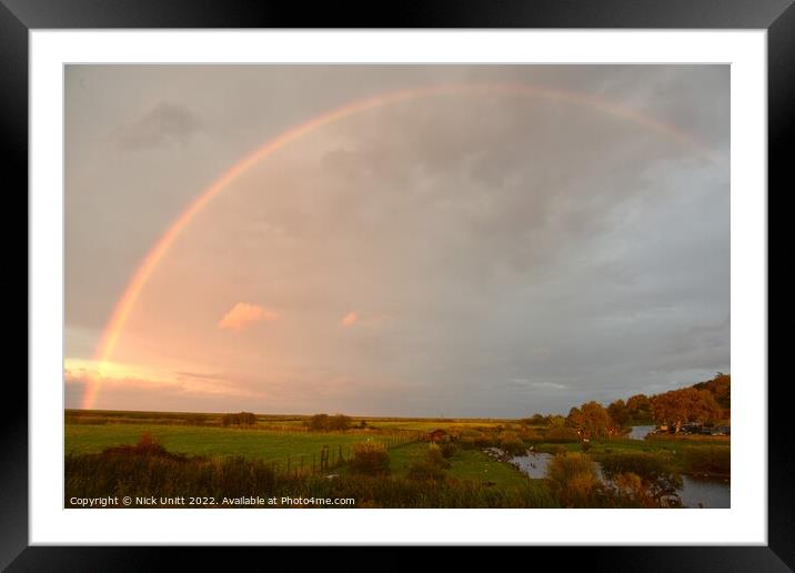 Rainbow over Blakeney Marshes Framed Mounted Print by Nick Unitt