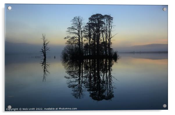 Loch Mallachie at Sunset Acrylic by Nick Unitt