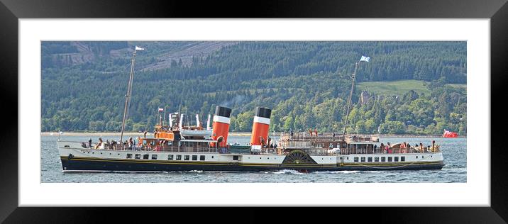 Waverley paddle steamer and Brodick castle Framed Mounted Print by Allan Durward Photography