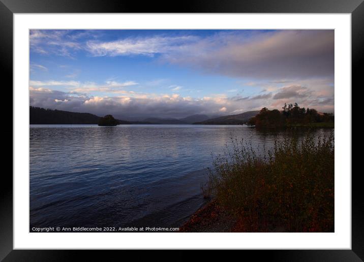 Lakeside in lake windermere Framed Mounted Print by Ann Biddlecombe