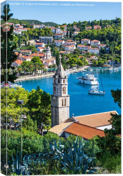 Church of Our Lady of the Snows in Cavtat, Croatia Canvas Print by Angus McComiskey