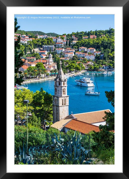 Church of Our Lady of the Snows in Cavtat, Croatia Framed Mounted Print by Angus McComiskey