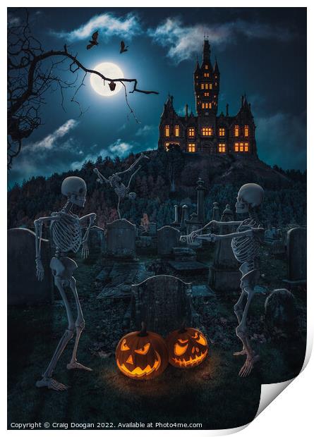 Dundee Skeleton Halloween Party Print by Craig Doogan