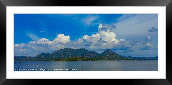 Clouds over the Kandalama waterfront, Sri Lanka. Framed Mounted Print by Asanka Gallege