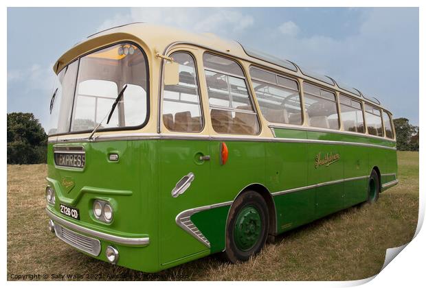 Old Southdown bus Print by Sally Wallis