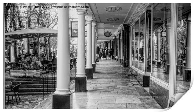 The Pantiles Colonnade Print by Peter F Hunt