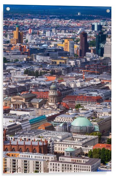 City Center Of Berlin Aerial View Acrylic by Artur Bogacki