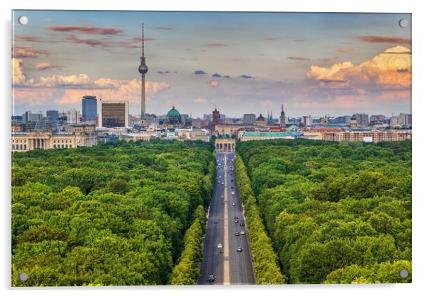 Berlin Skyline Above Tiergarten Acrylic by Artur Bogacki