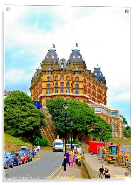 Grand Hotel Scarborough Yorkshire (portrait) Acrylic by john hill