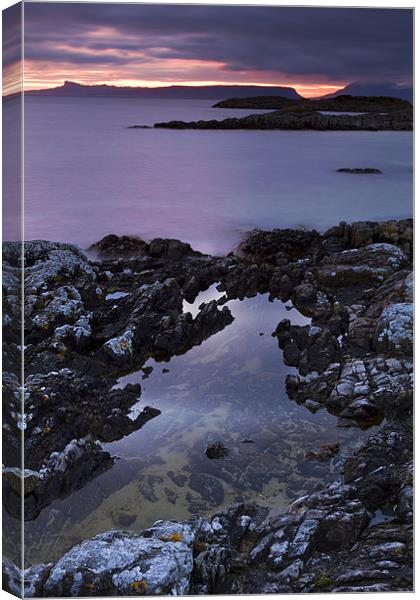 Sunset At Portnaluchaig, Arisaig, Scotland Canvas Print by Richard Nicholls