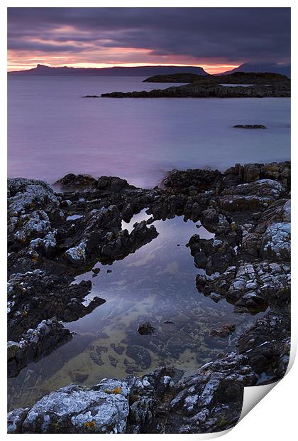 Sunset At Portnaluchaig, Arisaig, Scotland Print by Richard Nicholls